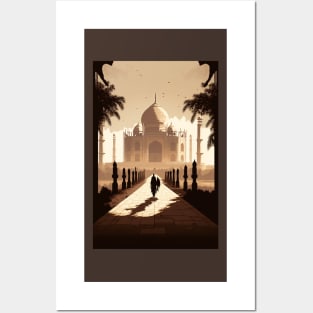 The Taj Mahal at Sunset Posters and Art